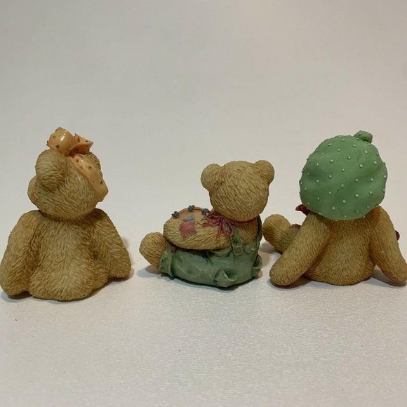 Vintage Enesco Cherished Teddies 3 Figurines 90s - Picture 2 of 8